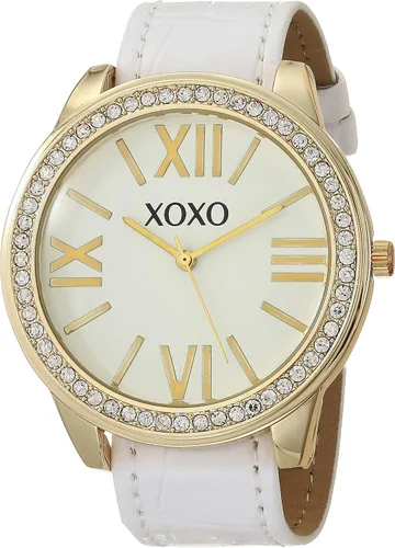 Accutime XOXO - Reloj analógico de cuarzo para mujer con siete correas intercambiables de piel sintética (modelo XO9148AZ), Varios colores, Reloj de