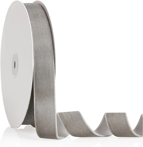 Miniatura 41 de Cinta de terciopelo blanco de 1/4 pulgadas x 20 yardas para decoración de corona de árbol de Navidad, manualidades, adornos hechos a mano, envoltura