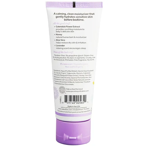 Miniatura 3 de Lil Naked Bee - Loción para bebés para niños (2.5 onzas), loción facial y corporal de mejillas de canción de cuna de lavanda para pieles sensibles