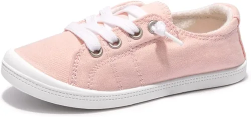 Zapatos deportivos de lona para niños y niñas, zapatos de moda casuales de caña baja, cómodos zapatos para caminar con cordones