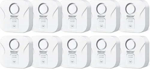 Miniatura 10 de Geevon Paquete de 2 Detectores de Fugas de Agua para el Hogar, Alarma de Sensor de Agua de 100dB, Dispositivos de Detección de Fugas e Inundaciones