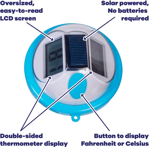 Miniatura 7 de SpaChoice Cubierta solar líquida para piscina (paquete de 2) y termómetro digital solar para piscina