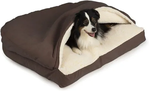 Miniatura 22 de Snoozer Pet Products Cama de lujo para perros estilo cueva rectangular con microserraje, pequeña, antracita