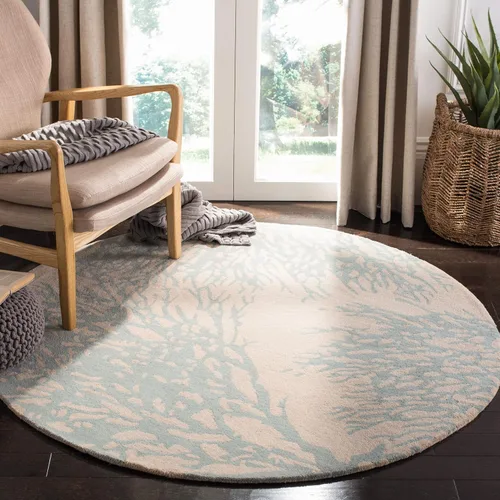 Miniatura 11 de SAFAVIEH Bella Collection BEL115B - Alfombra de lana de primera calidad hecha a mano de 6 x 9 pies, color beige y terracota Beige/Terracota