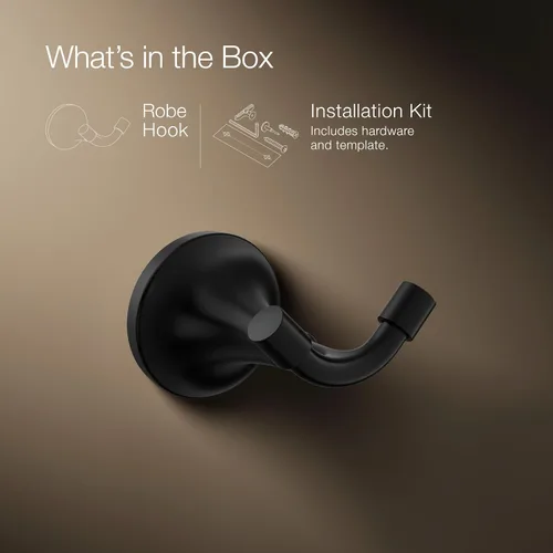 Miniatura 9 de Kohler 27427-BL Tone - Gancho para bata, negro mate