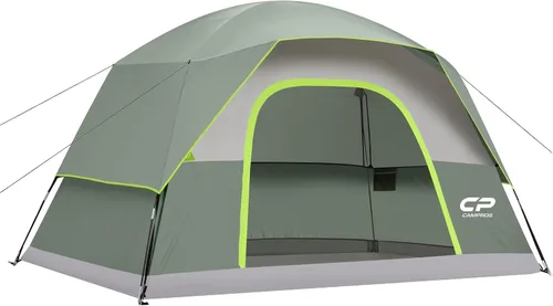 Miniatura 18 de CAMPROS CP Camping Tent 2/4/6 Person, Waterproof Windproof Double Layer Dome Tent, Easy Setup with Large Mesh Windows & Wide Door for Outdoor