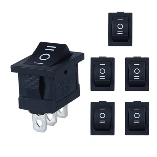 Miniatura 11 de Interruptor basculante de 2 pines y 2 posiciones SPST con cierre de encendido y apagado, 6 unidades, 12 V, 110 V, 250 V, 10 A