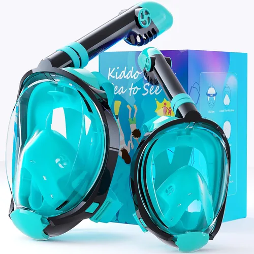 Miniatura 15 de Greatever G2 Adults Kids Full Face Snorkel Mask 2 Pcs,Snorkeling Gear with Latest Dry Top System,Foldable 180 Degree Panoramic View,Safe