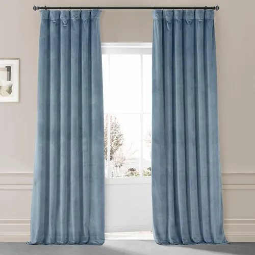 Miniatura 12 de HPD Half Price Drapes Signature - Cortinas opacas de terciopelo extra anchas para dormitorio (1 panel), 100 pulgadas de ancho x 84 pulgadas de Verde