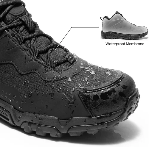 Miniatura 2 de NORTIV 8 Botas de senderismo impermeables para hombre, ligeras, a medio tobillo, botas de senderismo para exteriores