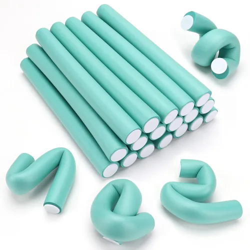 Miniatura 11 de Rizadores de pelo sin calor, 42 rodillos flexibles de 7 pulgadas, rizadores de pelo de espuma suave, sin calor, flexibles, para cabello corto, medio