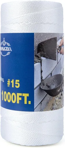 HONGDA Cuerda de nailon trenzada, #15 x 1000 pies, cuerda de nailon para trabajos de mampostería, línea de trote, línea de señuelo, fabricación y