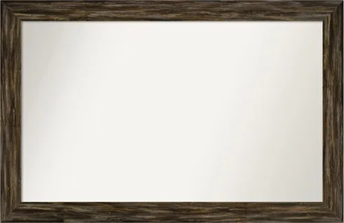 Miniatura 160 de Amanti Art Espejo de baño marrón para sobre el fregadero, 25 x 25 pulgadas, hecho a medida, espejo de tocador cuadrado marrón medio, marco de madera