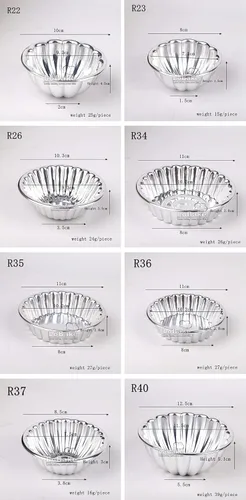 Miniatura 8 de LoBake Moldes ondulados de aluminio para tartas de flores y calabazas, moldes de jalea para pudín, para magdalenas, herramientas para hornear (R23)