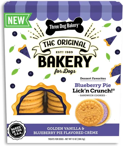 Miniatura 12 de Three Dog Bakery Lick'n Crunch! Galletas de sandwich para perros de Golden y mantequilla de maní - Golosinas para perros crujientes con sabor a