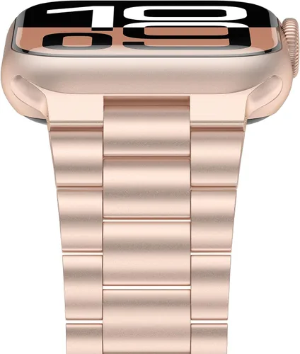 Miniatura 18 de iiteeology Correa ligera de acero inoxidable diseñada para Apple Watch Series 1-11, 42mm, 41mm, 40mm, 38mm, SE2 y SE3, reemplazo de correas iWatch