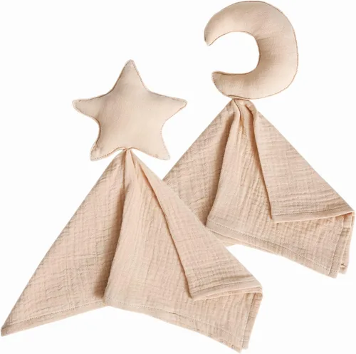 Miniatura 20 de insular Manta de conejo Lovey para niños y niñas, manta de seguridad de muselina de algodón orgánico para bebés, suave y transpirable, toalla Conejo