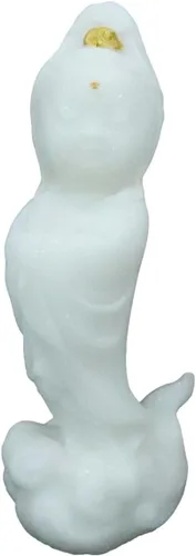 Miniatura 10 de Ebros Gift Pequeño Feng Shui Cultural Art Fortuna Charm Blanco y Oro Buda Figurita Bodhisattva Hotei Mini Budas Talismán Escultura