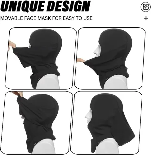 Miniatura 5 de SAITAG Pasamontañas de esquí, máscara facial cálida para clima frío, invierno, esquí, snowboard, motociclismo, pesca en hielo, hombres