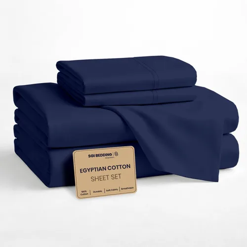 Miniatura 12 de SGI bedding Sábanas 100% algodón egipcio tamaño individual – Sábanas refrescantes, ropa de cama blanca suave y transpirable, ropa de cama de lujo