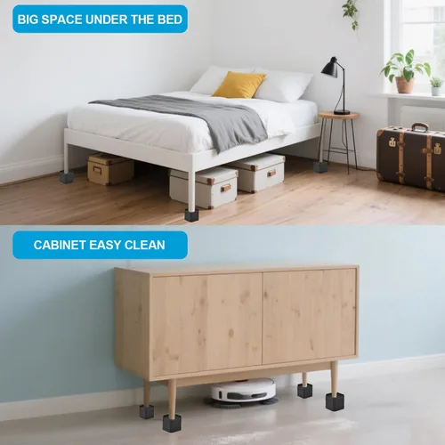 Miniatura 4 de Elevadores de muebles resistentes, elevadores de cama apilables, bloques de elevación de cama ajustables, elevación en alturas de 3 pulgadas