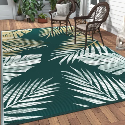 Miniatura 10 de GENIMO - Tapete reversible e impermeable para patios y exteriores, oferta, paja de plástico, para áreas grandes, campamentos, RV, pícnics, terrazas
