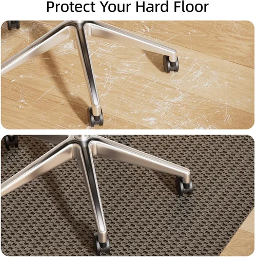 Miniatura 4 de Yecaye Tapete para silla de oficina para suelo de madera dura, 36 x 48 pulgadas, protege el suelo debajo del escritorio de la computadora, tapete