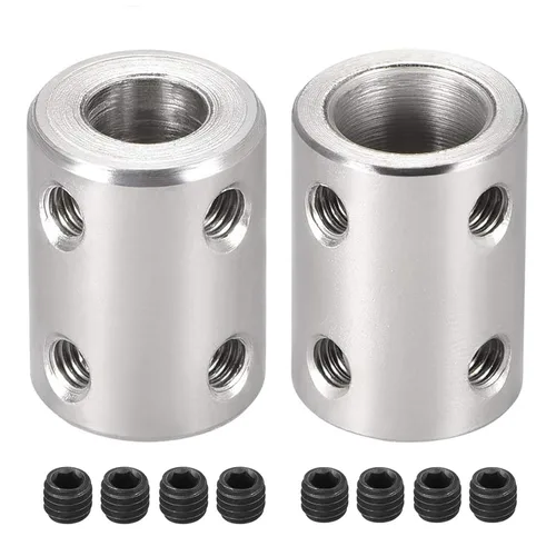 Miniatura 10 de TA-VIGOR Tornillo de acoplamiento de eje de 0.197 in a 0.197 in, D14 mm x L22 mm de diámetro de acero inoxidable rígido acoplador de eje conector