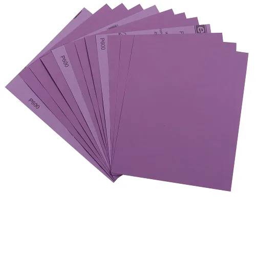 Miniatura 14 de Papel de lija de 120 granos, hojas de lija en seco o húmedo de 9 x 11 pulgadas, papel de lija abrasivo avanzado de alúmina blanca fundida