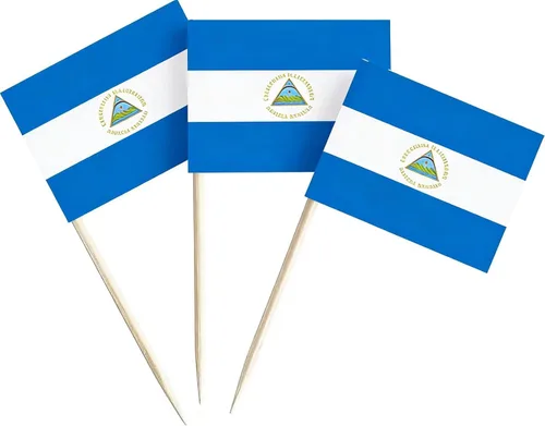 Miniatura 25 de JAVD CYPS - 100 banderas de palillo de dientes de las Bahamas, mini palillo pequeño para cupcakes, banderas de las Bahamas, decoración de fiesta