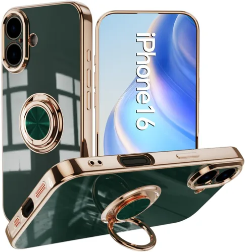 Miniatura 37 de Compatible con iPhone 11 Kickstand, anillo de rotación de 360 grados integrado con borde de oro rosa brillante que funciona con soporte magnético