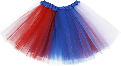Miniatura 93 de Century Star Tutú de 4 capas para niñas pequeñas, faldas de ballet de tul para baile de princesa, esponjoso, para fiestas de cumpleaños de 2 a 8 años