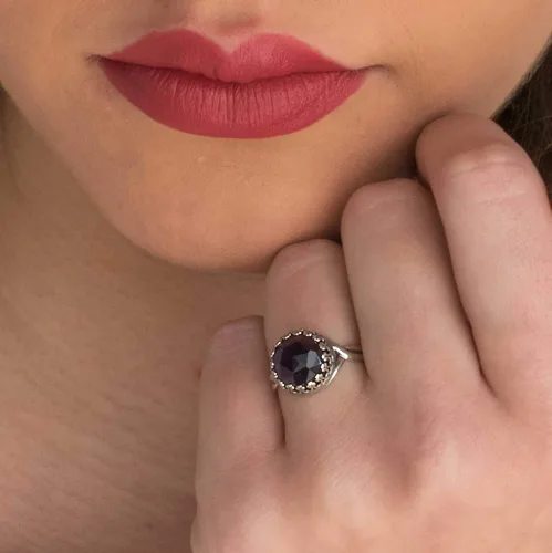 Miniatura 8 de 925 Sterling Silver Gemstone Rings for Women - Anniversary Rings for Women - Sterling Silver Rings for Women - Dainty Sterling Silver Rings