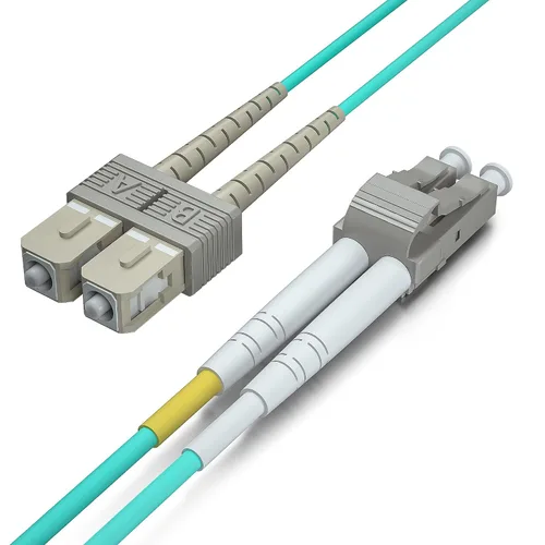 Miniatura 11 de Cable de conexión de fibra OM3 LC a LC de 0.7 ft, puente de fibra multimodo de 10 GB, LC-LC UPC dúplex MMF 50/125um, LSZH, para transceptor SFP
