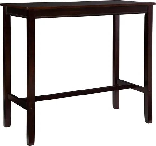 Miniatura 19 de Linon Claridge - Mesa de bar negra de 36 pulgadas de altura