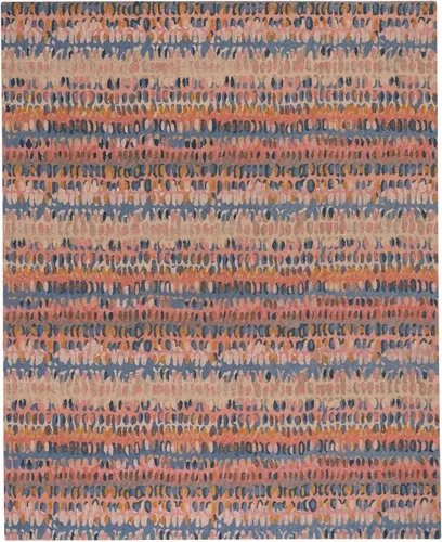 Miniatura 27 de Dash & Albert - Alfombra de lana con diseño de virutas de pintura - 4' x 6', azul. Alfombra de acento micro enganchado a mano, duradera, para áreas