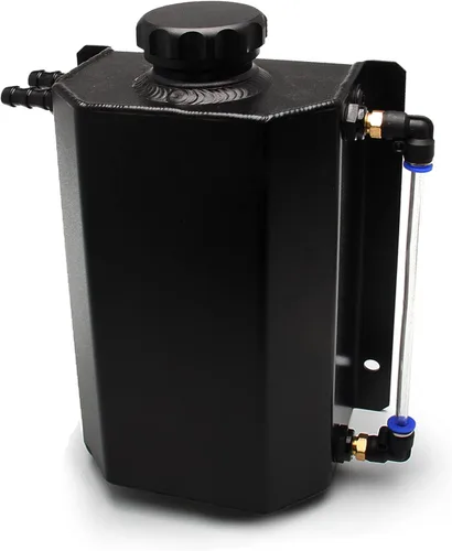 Miniatura 9 de Depósito de refrigerante universal Depósito de desbordamiento 1l Tanque de expansión de radiador de refrigerante de aluminio Negro