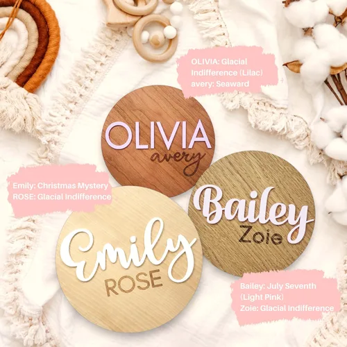 Miniatura 2 de Personalized Baby Announcement Sign, Baby Name Signs for Nursery, Newborn Announcement Sign, Birth Announcement Sign, Announcement Board for New