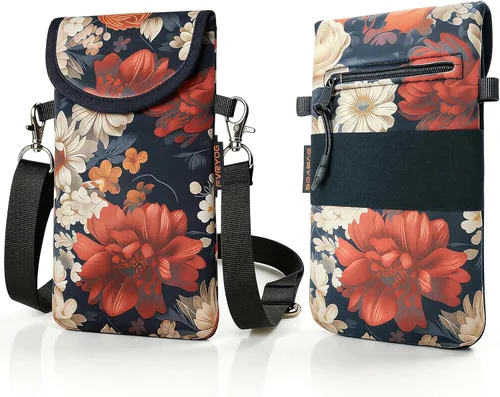 Miniatura 18 de Funda Bolsa Estuche de Neopreno para Teléfono para Hombres y Mujeres con Correa Cruzada/Cordón para el Cuello para Samsung S25+, S24 Fundas