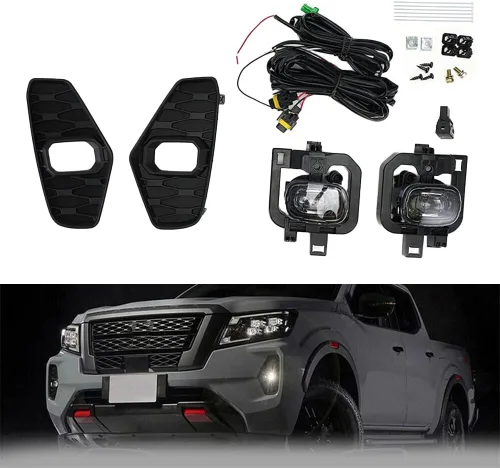 Miniatura 9 de Luz antiniebla delantera para automóvil compatible con Nissan Navara NP300 2021+, lámpara antiniebla delantera LED, luz de parachoques inferior