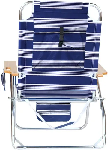 Miniatura 4 de Silla de playa grande Jumbo de 500 libras de aluminio resistente para grandes y altos, 4 posiciones reclinables