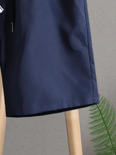 Miniatura 6 de Verdusa Conjunto de 2 piezas para hombre, camisa hawaiana con botones y trajes cortos a rayas