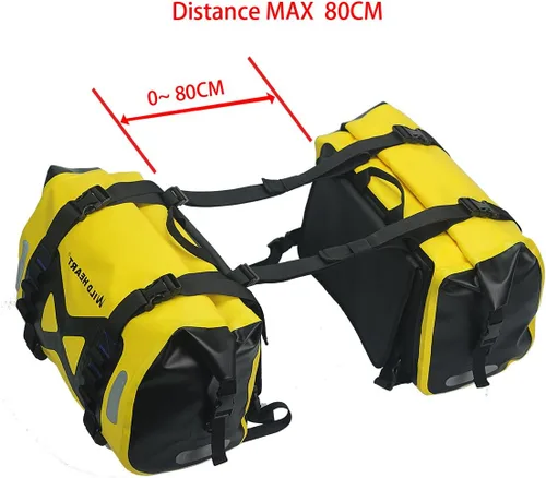 Miniatura 7 de WILD HEART Bolsa impermeable alforja de motocicleta 50L Bolsa de tanque Bolsa lateral de motor