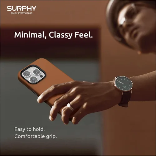 Miniatura 7 de SURPHY Compatible con iPhone 13 Pro, funda de piel sintética de alta calidad (con botones metálicos y forro de microfibra) para 13 Pro