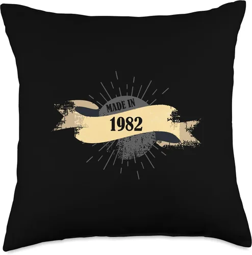 Miniatura 4 de Made in 1982 Birthday Gift 41 years Retro 41th birthday Throw Pillow