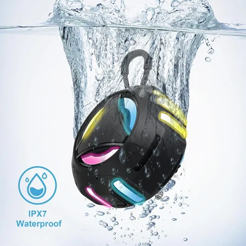 Miniatura 6 de Altavoz de ducha Bluetooth impermeable, altavoces Bluetooth portátiles inalámbricos, para exteriores, IPX7 flotante, micrófono integrado, tiempo