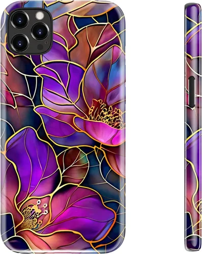 Miniatura 22 de LUHOURI Funda para iPhone 12 Mini, compatible con carga inalámbrica, doble capa, interior de silicona suave + carcasa exterior dura, bonito diseño