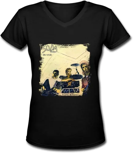 Miniatura 6 de Soda Stereo Female T Shirt Loose Casual Short Sleeve V-Neck Tops