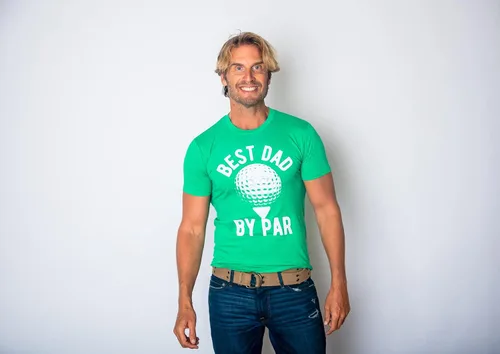 Miniatura 8 de Camisetas de golf divertidas para hombre, diseño gráfico Best Dad by Par