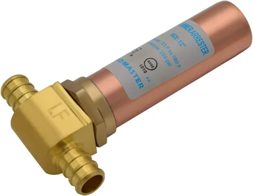 Miniatura 2 de HYDRO MASTER Tee Pararrayos de martillo de agua,latón limpio,1/2 "Pex x 1/2" Pex